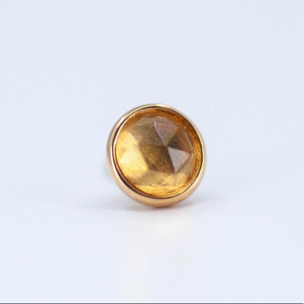 BVLA Yellow Gold Rose Cut Citrine Bezel